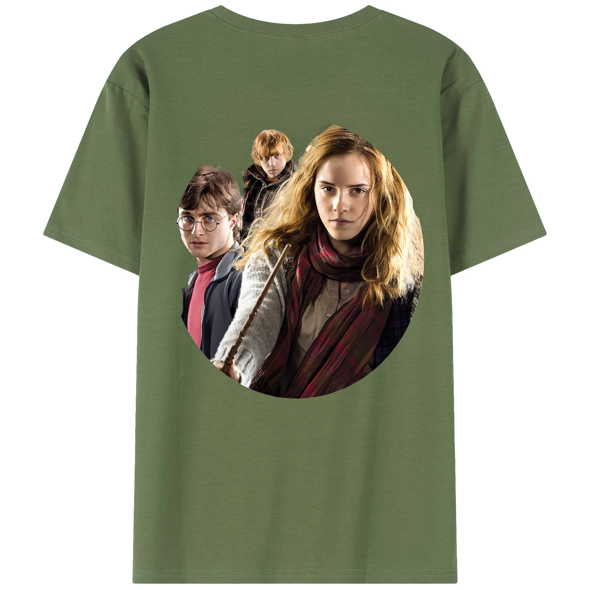 （画像用） Harry Potter ハリー・ポッターシリーズ 綿100％ メンズ半袖Tシャツ（バックプリント） 通気性